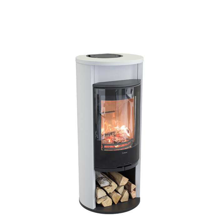 Contura 610G:1 Style, стеклянная дверца, белый печь-камин