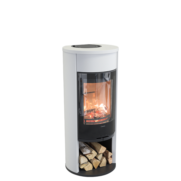 Contura 610G:4 Style, стеклянная дверца, белый печь-камин