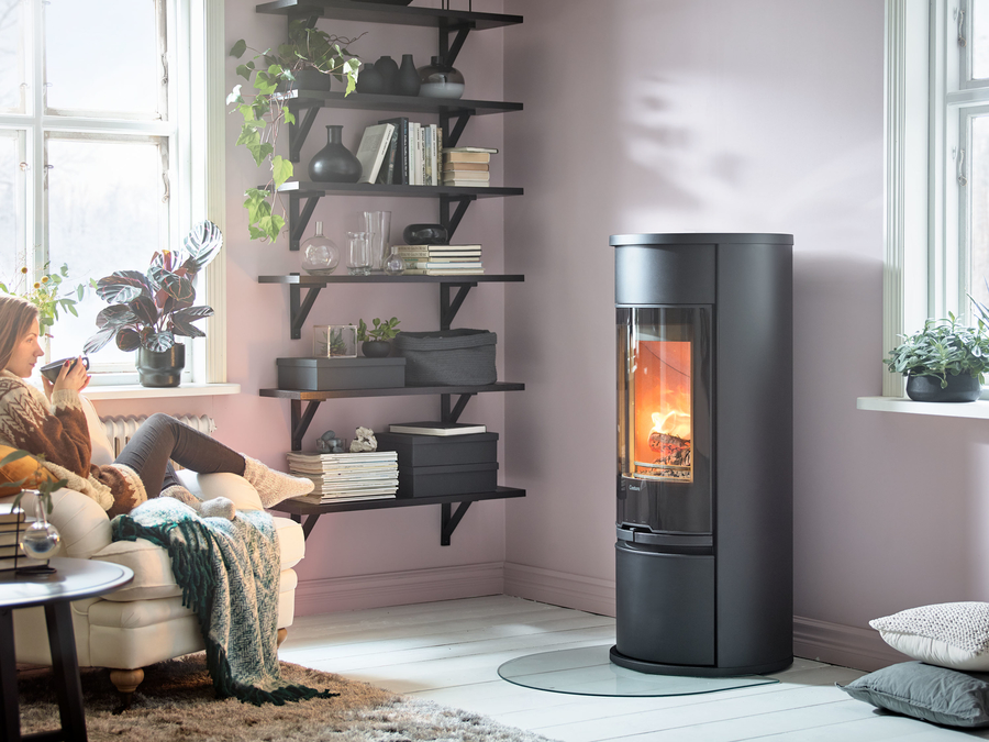 Contura 610G:6 Style, стеклянная дверца, черный печь-камин