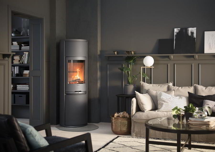 Contura 690:3 Style, чугунная дверца, черный печь-камин