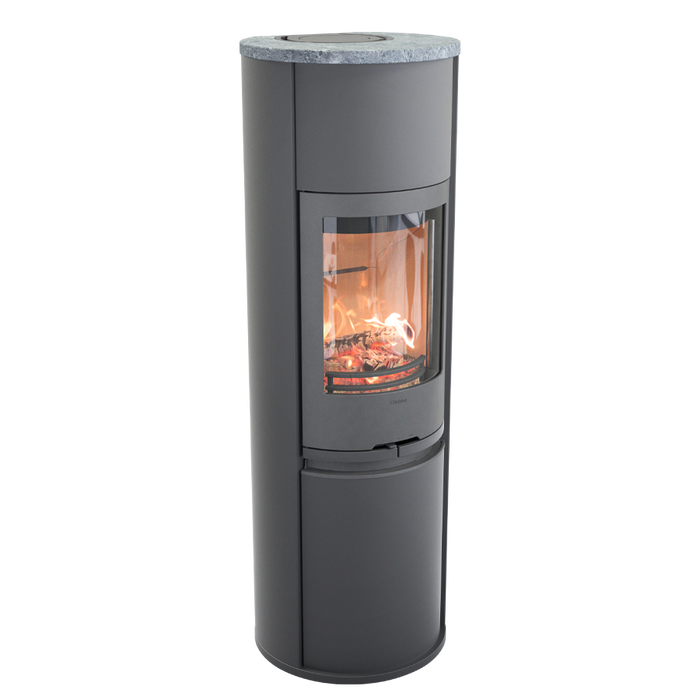 Contura 690:3 Style, чугунная дверца, серый печь-камин