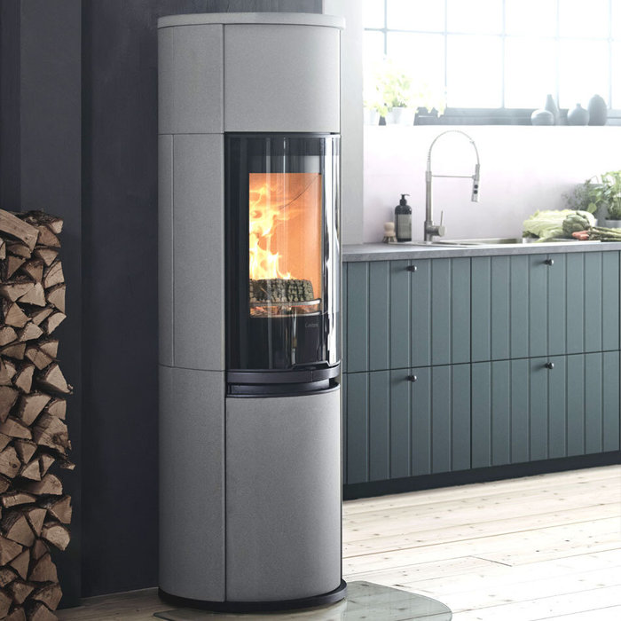 Contura 690AG Style, артстоун, стеклянная дверца, черный печь-камин
