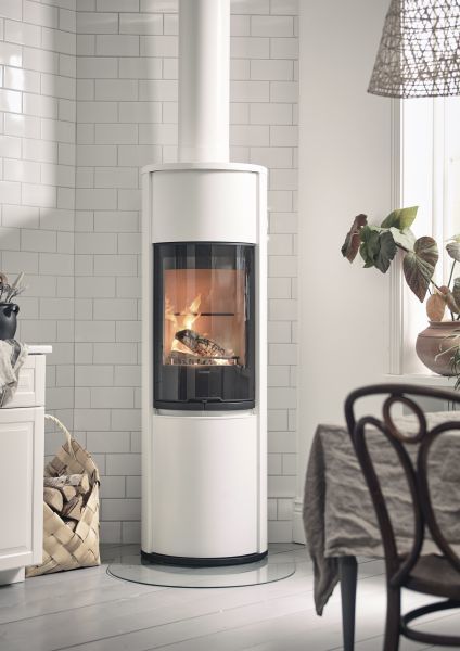 Contura 690G:2 Style, стеклянная дверца, белый печь-камин