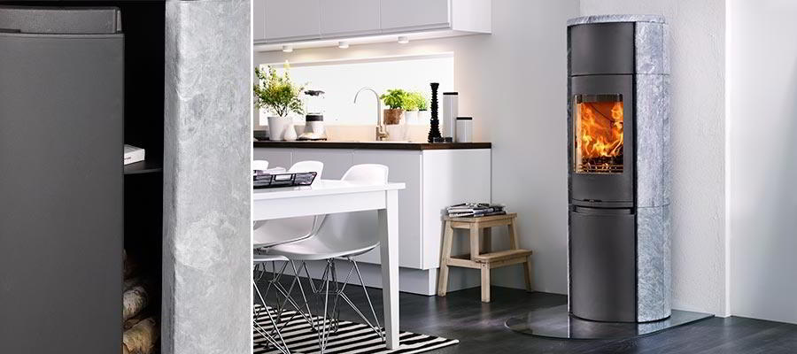 Contura 690T Style, чугунная дверца, черный печь-камин