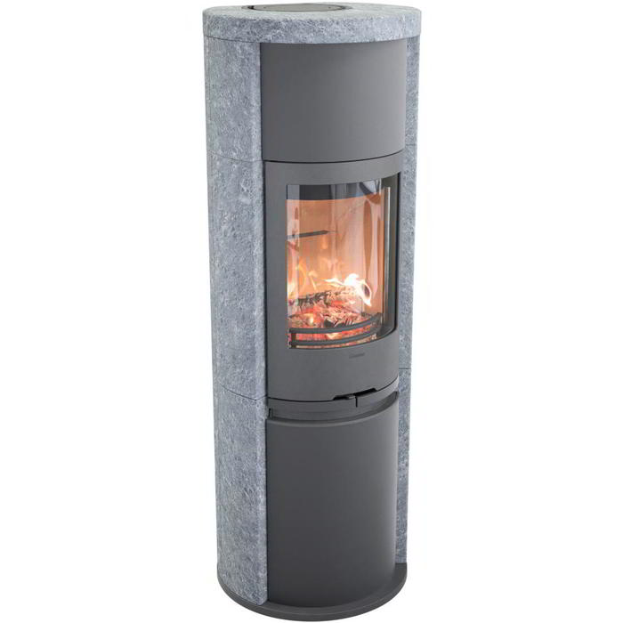 Contura 690T Style, чугунная дверца, серый печь-камин