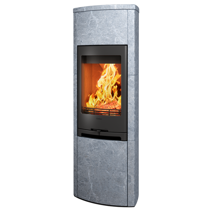 Contura 790T, талькомагнезит, металлическая дверца, отделанная талькомагнезитом печь-камин