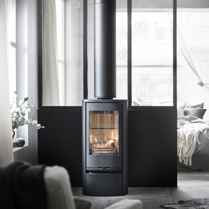 Contura 810:1 Style, чугунная дверца, черный печь-камин