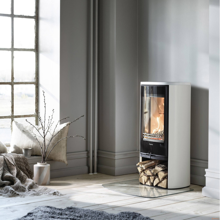 Contura 810G:2 Style, стеклянная дверца, белый печь-камин