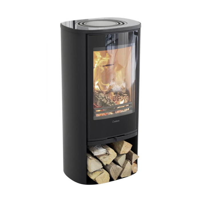 Contura 810G:2 Style, стеклянная дверца, черный печь-камин