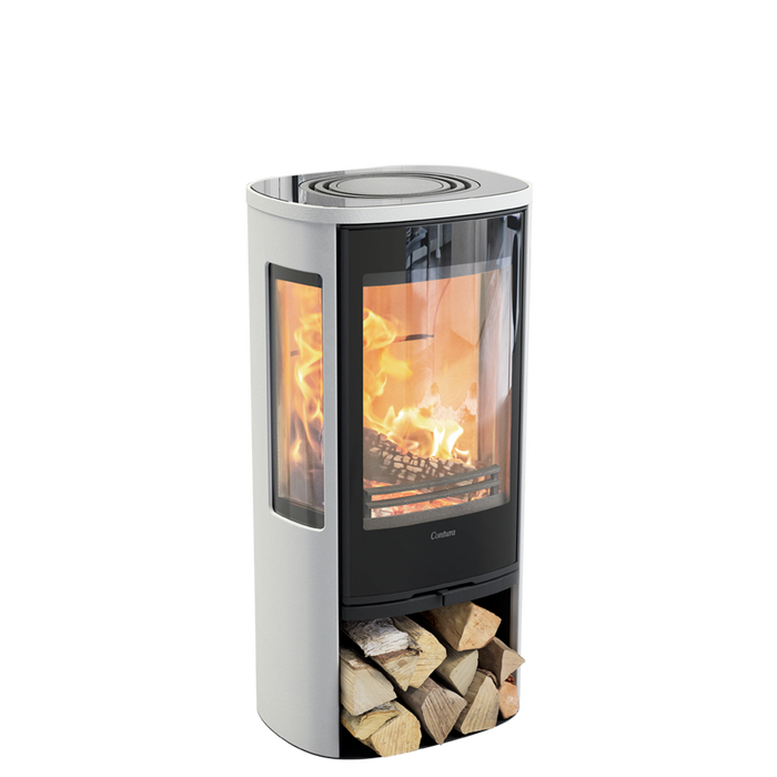 Contura 856G:2, стеклянная дверца, белый печь-камин
