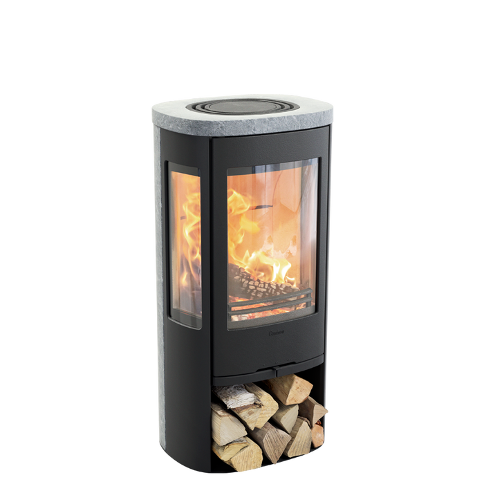 Contura 856T, чугунная дверца, черный печь-камин