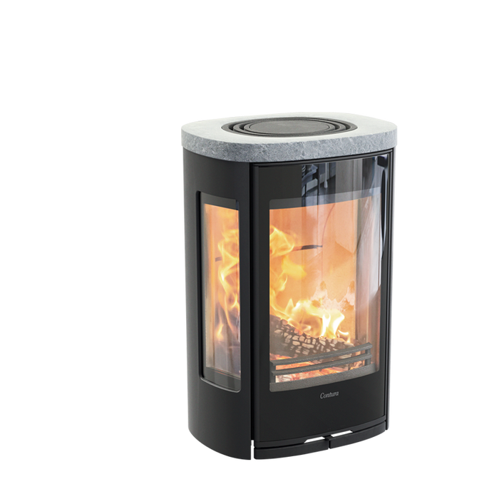 Contura 856WG:3 Style, стеклянная дверца, черный печь-камин