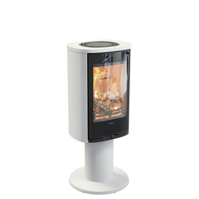 Contura 870G:1 Style, стеклянная дверца, белый печь-камин