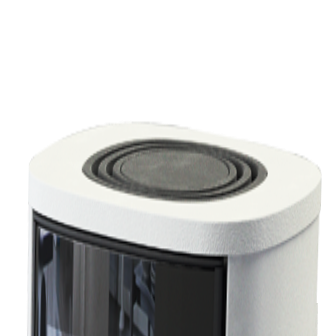 Contura 870G:1 Style, стеклянная дверца, белый печь-камин