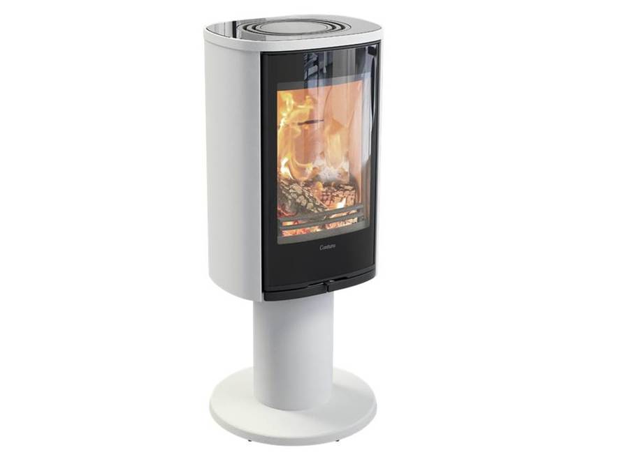 Contura 870G:2 Style, стеклянная дверца, белый печь-камин