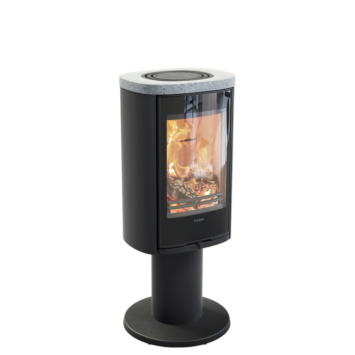 Contura 870G:3 Style, стеклянная дверца, черный печь-камин