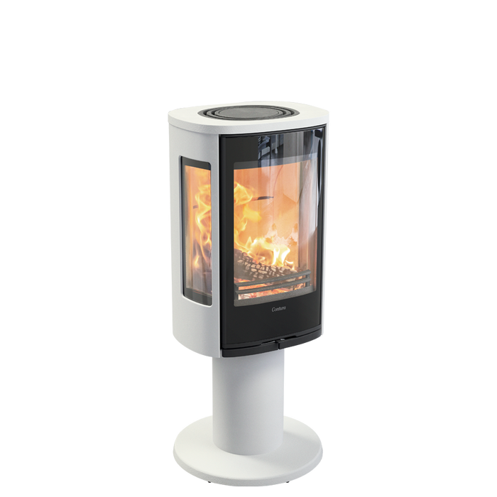 Contura 886G:1 Style, стеклянная дверца, белый печь-камин
