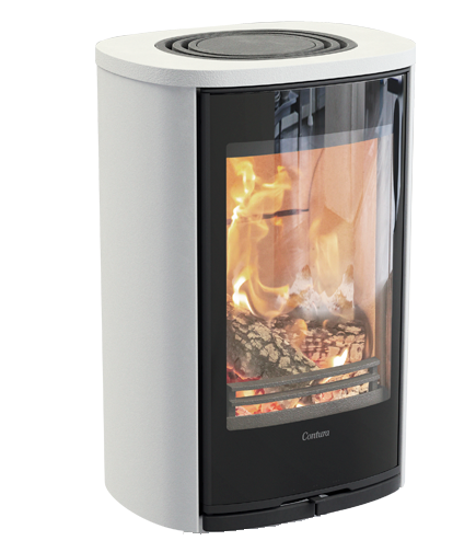 Contura 886G:1 Style, стеклянная дверца, белый печь-камин