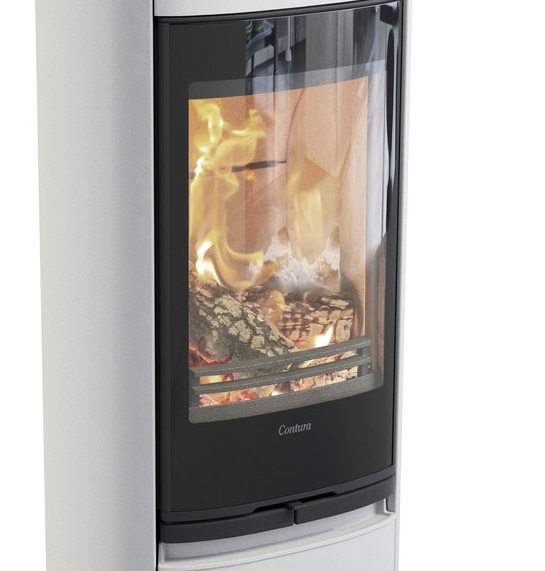 Contura 890G:2 Style, Style стеклянная дверца, белый печь-камин