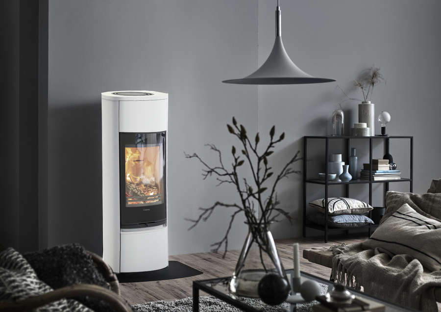 Contura 890G:2 Style, Style стеклянная дверца, белый печь-камин