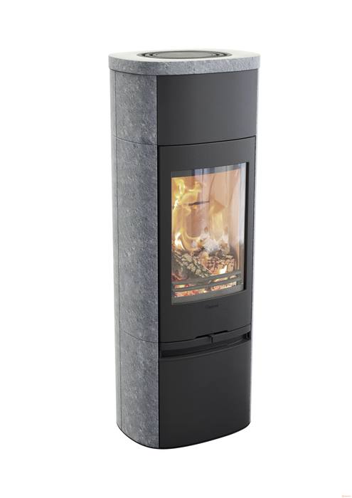 Contura 890T Style, чугунная дверца, черный печь-камин