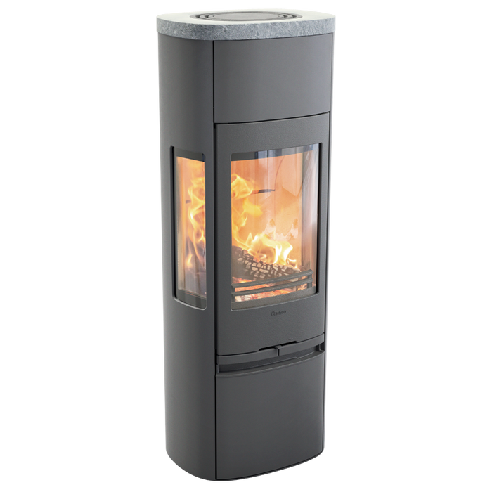 Contura 896:3 Style, чугунная дверца, серый печь-камин