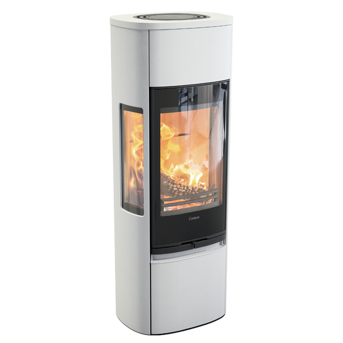 Contura 896G:1 Style, стеклянная дверца, белый печь-камин