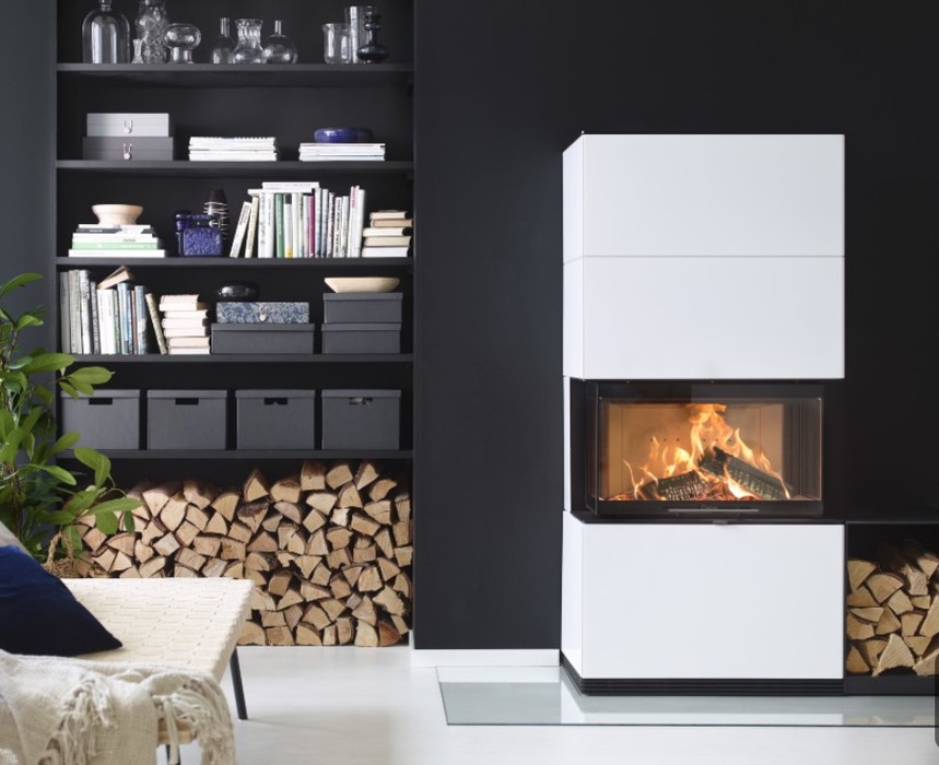 Contura i51, сталь, белый дровяная печь