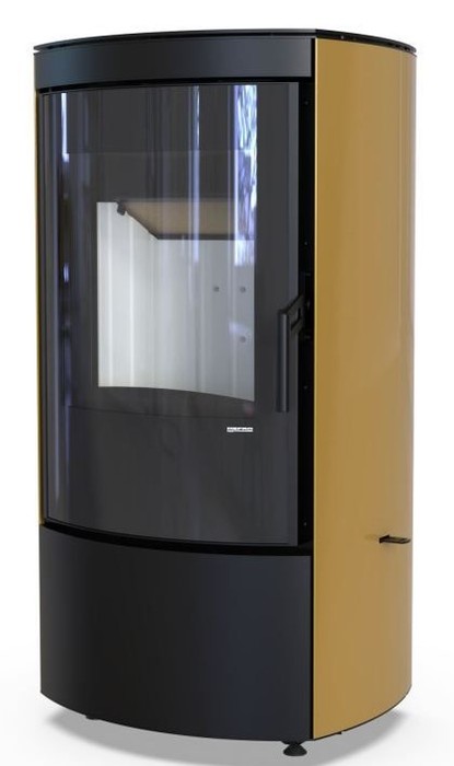 DEFRO HOME CERES ELI, золотая сталь дровяная печь