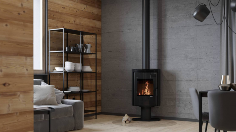DEFRO HOME CERES TOP, коричневая сталь дровяная печь