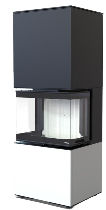 DEFRO HOME INTRA XSM C VER COMPACT 1, белая сталь дровяная печь