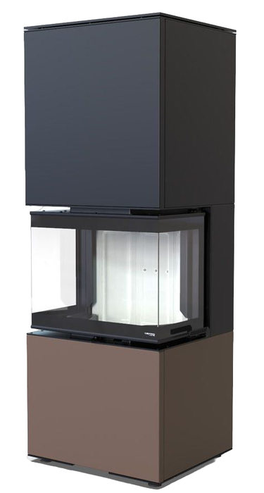 DEFRO HOME INTRA XSM C VER COMPACT 1, коричневая сталь дровяная печь