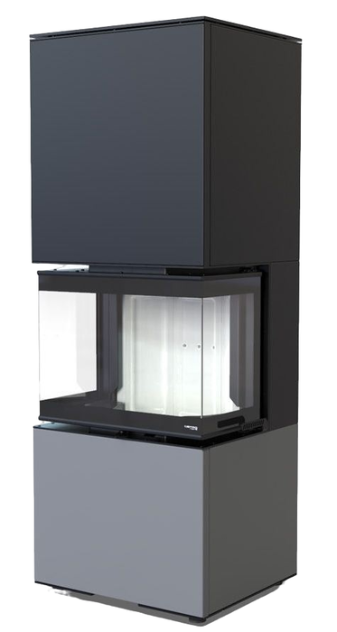 DEFRO HOME INTRA XSM C VER COMPACT 1, серая сталь дровяная печь