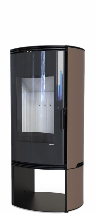 DEFRO HOME ORBIS LOG, коричневая сталь дровяная печь