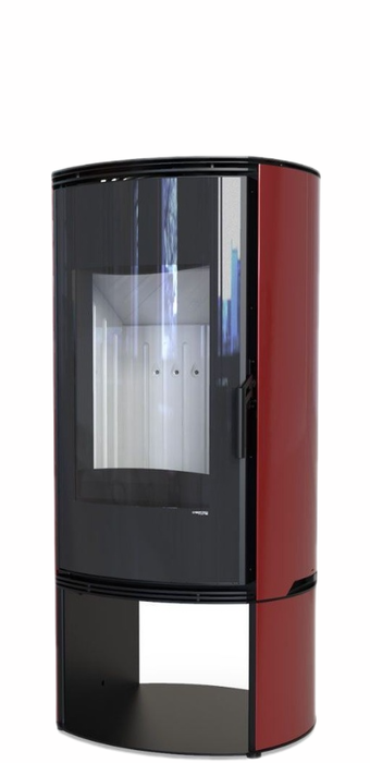DEFRO HOME ORBIS LOG, красная сталь дровяная печь