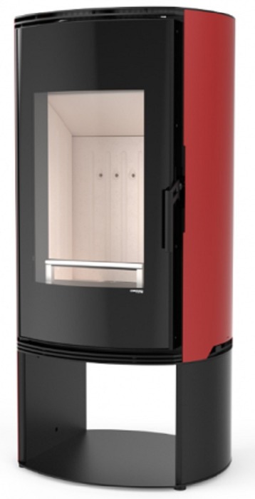 DEFRO HOME ORBIS LOG, красная сталь дровяная печь