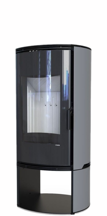 DEFRO HOME ORBIS LOG, серая сталь дровяная печь