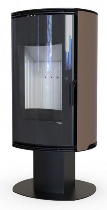 DEFRO HOME ORBIS TOP, коричневая сталь дровяная печь