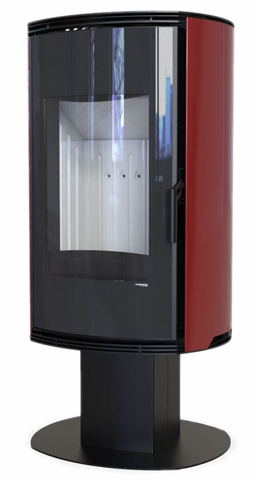 DEFRO HOME ORBIS TOP, красная сталь дровяная печь