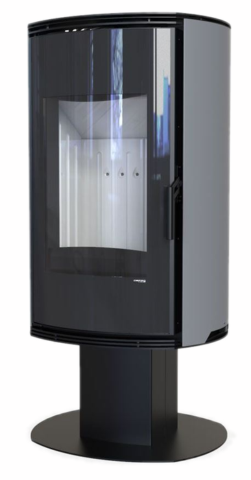 DEFRO HOME ORBIS TOP, серая сталь дровяная печь