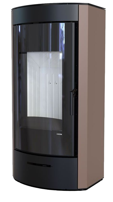 DEFRO HOME ORTI, коричневая сталь дровяная печь