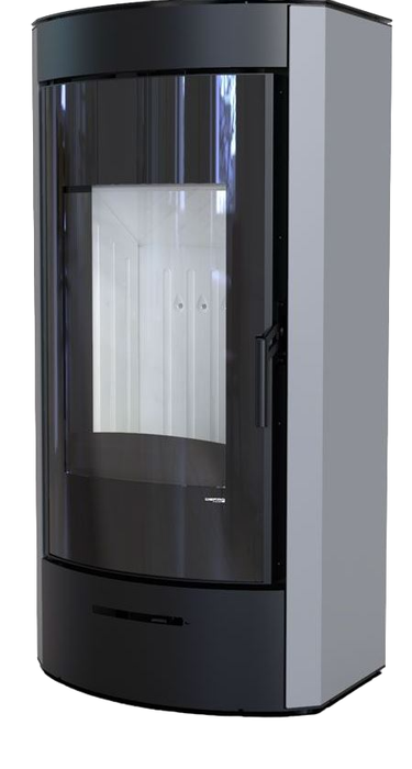 DEFRO HOME ORTI, серая сталь дровяная печь