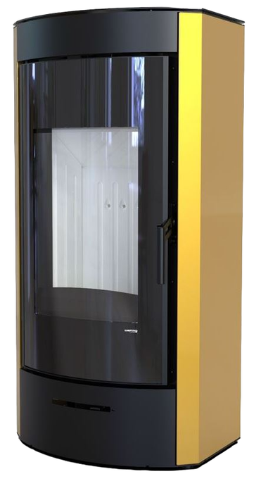 DEFRO HOME ORTI, золотая сталь дровяная печь