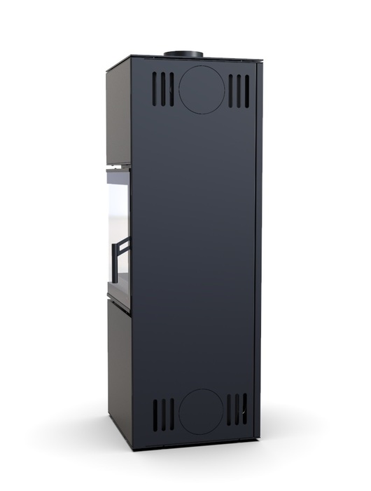 DEFRO HOME QUADROOM, черная сталь дровяная печь