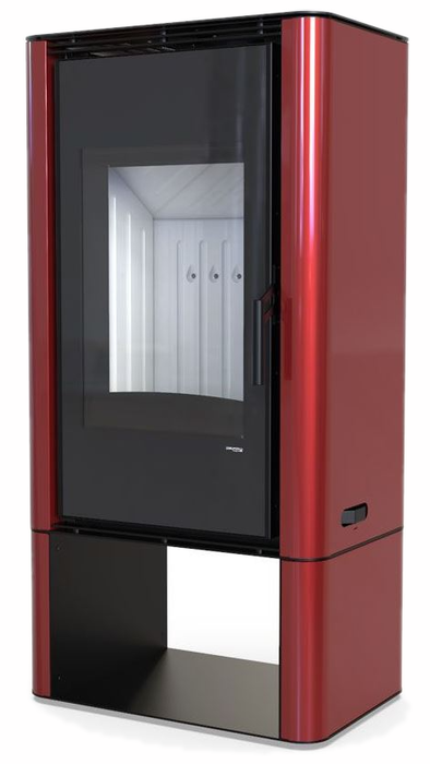 DEFRO HOME SOLUM LOG, красная сталь дровяная печь