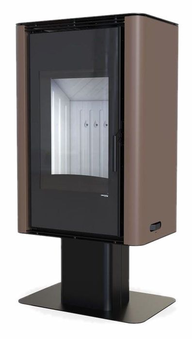 DEFRO HOME SOLUM TOP, коричневая сталь дровяная печь