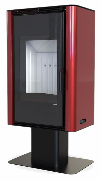 DEFRO HOME SOLUM TOP, красная сталь дровяная печь