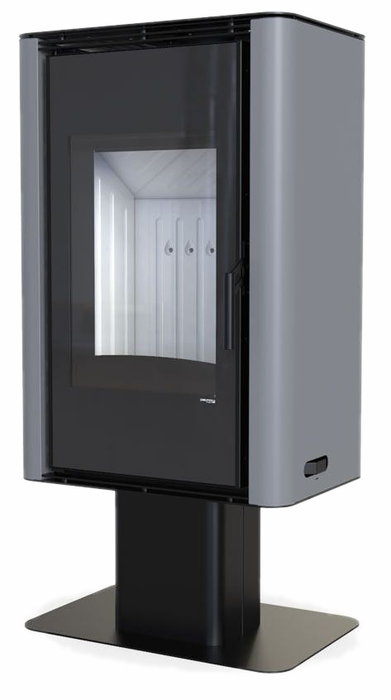DEFRO HOME SOLUM TOP, серая сталь дровяная печь