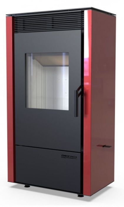 DEFRO HOME VIVA, красная сталь дровяная печь