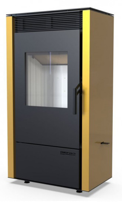 DEFRO HOME VIVA, золотая сталь дровяная печь